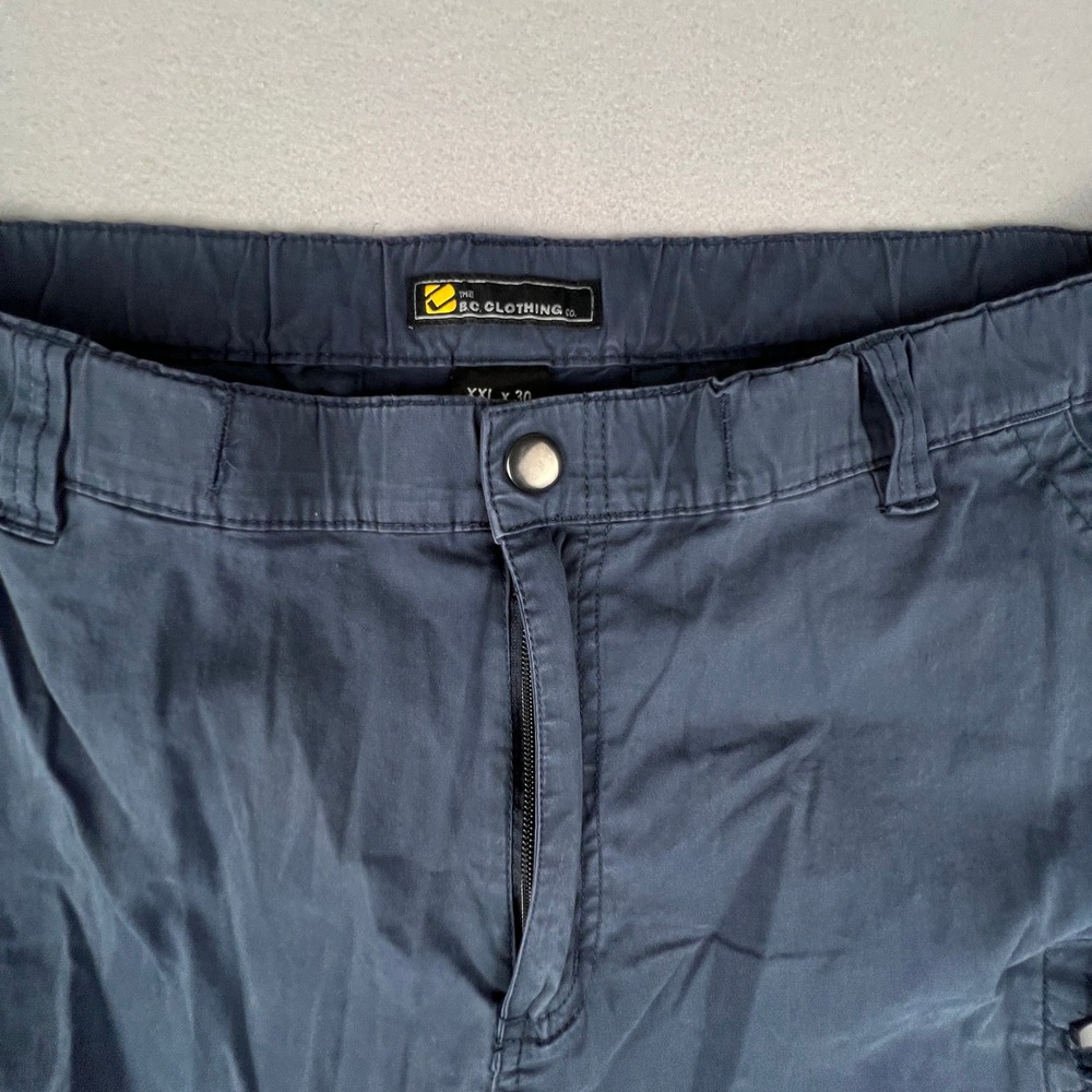 BC Clothing Convertible Cargo Pants Mens XXL x 30 Blue Zip Off Hiking Utility - Picture 2 of 16